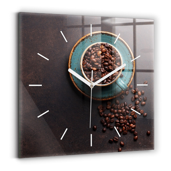 Reloj de pared cuadrado Taza de café