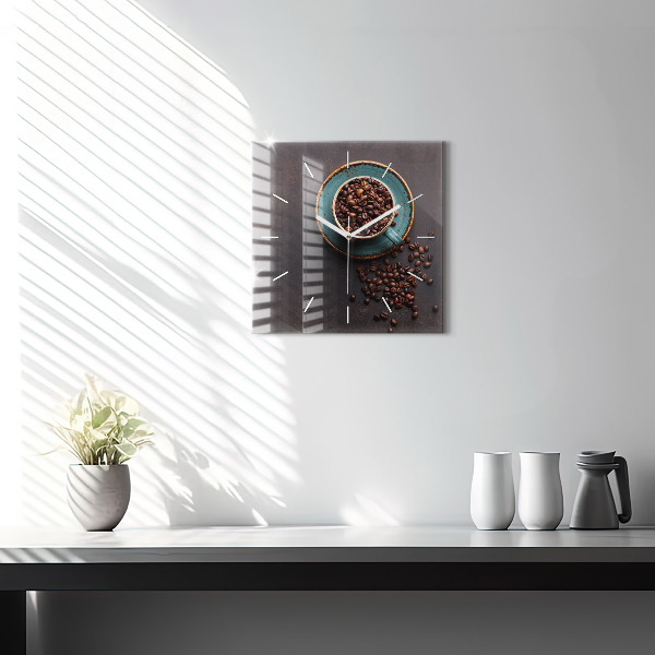 Reloj de pared cuadrado Taza de café