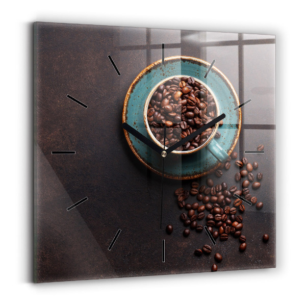 Reloj de pared cuadrado Taza de café