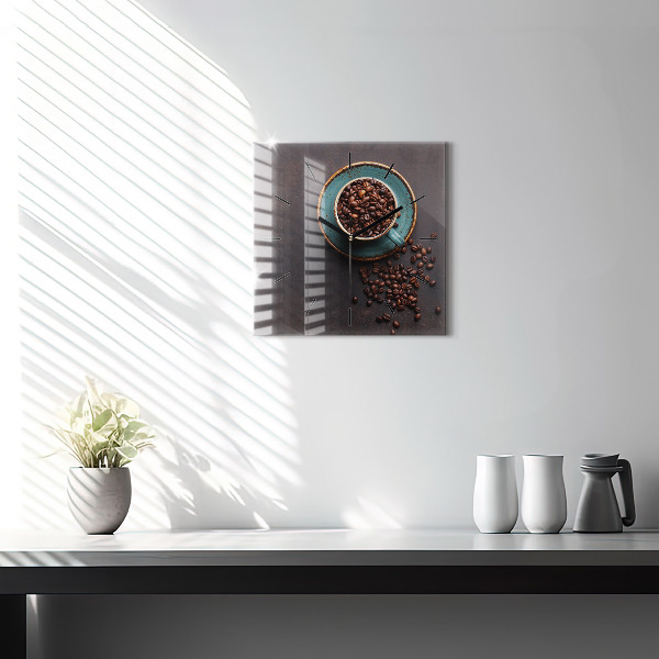 Reloj de pared cuadrado Taza de café
