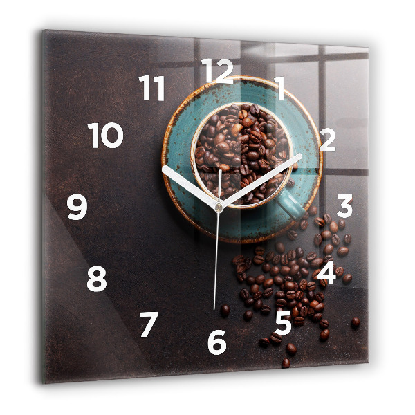 Reloj de pared cuadrado Taza de café