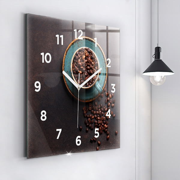 Reloj de pared cuadrado Taza de café