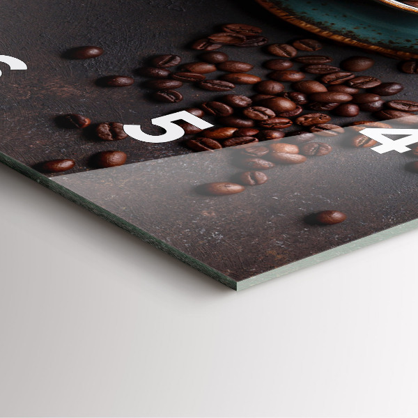 Reloj de pared cuadrado Taza de café