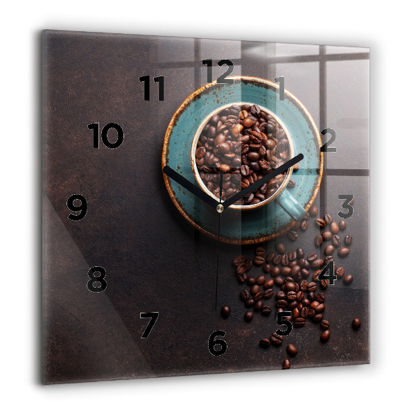 Reloj de pared cuadrado Taza de café