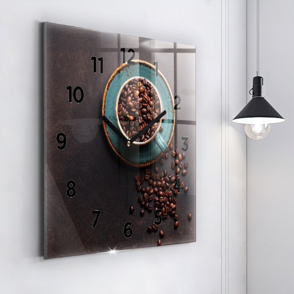Reloj de pared cuadrado Taza de café