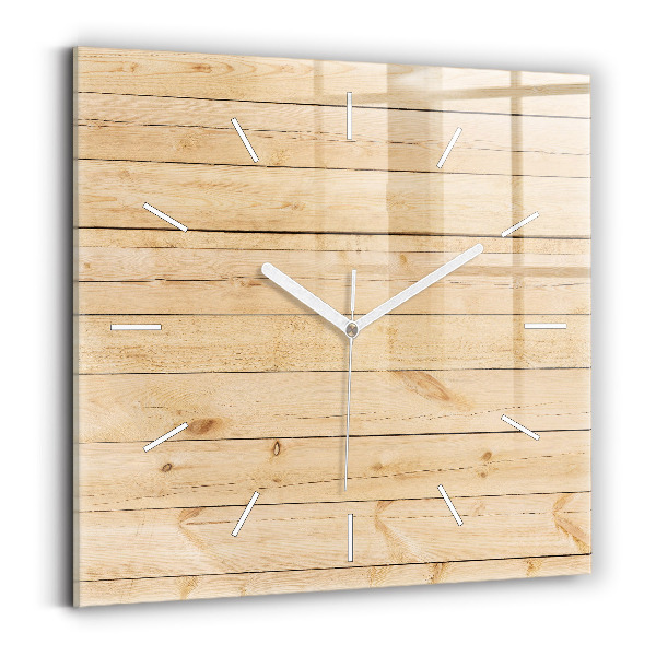 Reloj cuadrado Tablas de madera