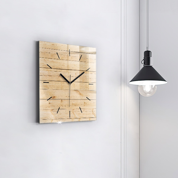 Reloj cuadrado Tablas de madera