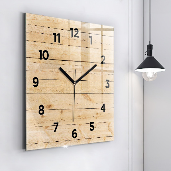 Reloj cuadrado Tablas de madera