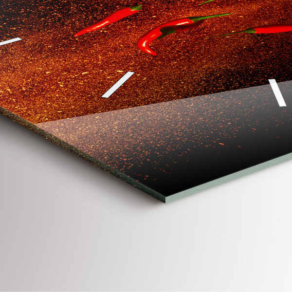 Reloj cuadrado Pimientos picantes