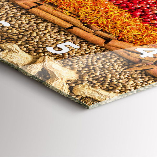 Reloj cuadrado Filas de especias