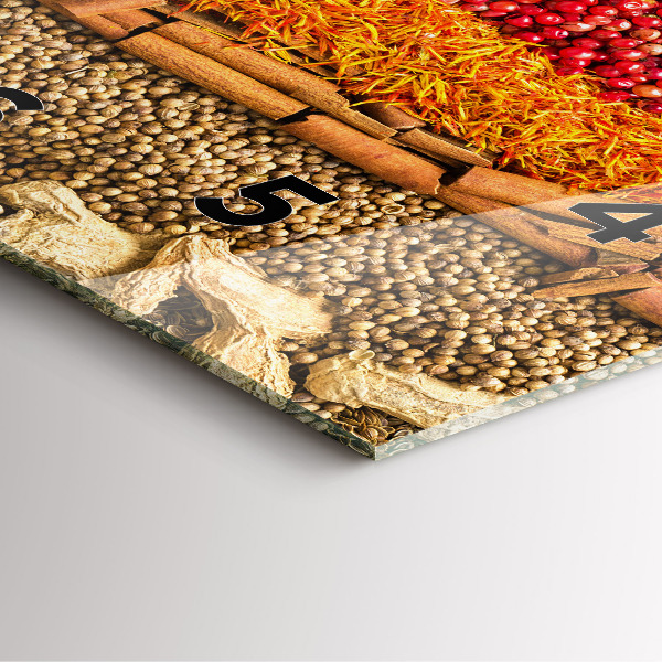 Reloj cuadrado Filas de especias