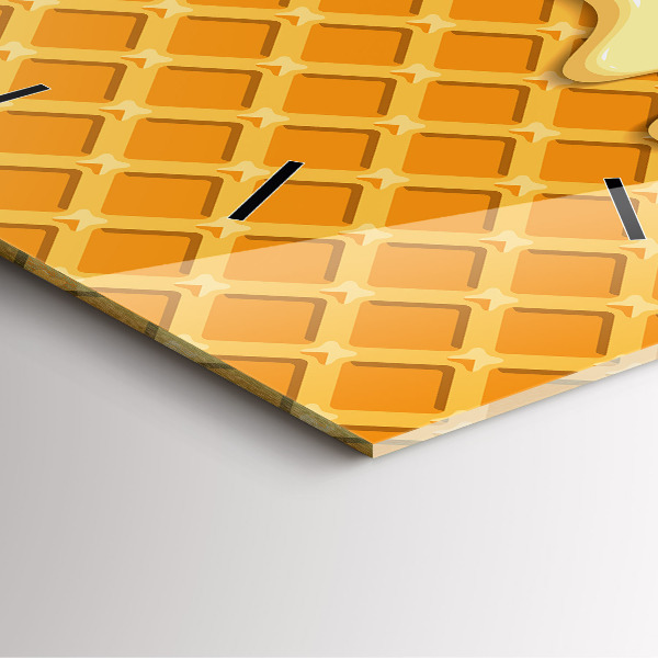 Reloj de pared cuadrado Barquillo y helado