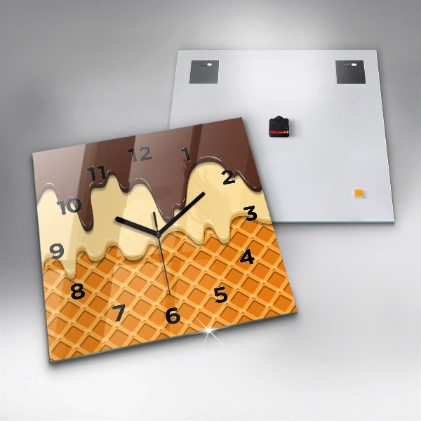 Reloj de pared cuadrado Barquillo y helado