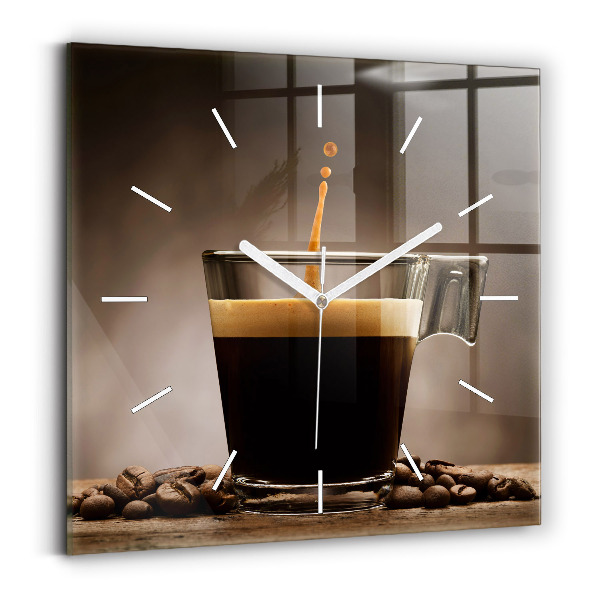 Reloj cuadrado Taza de café