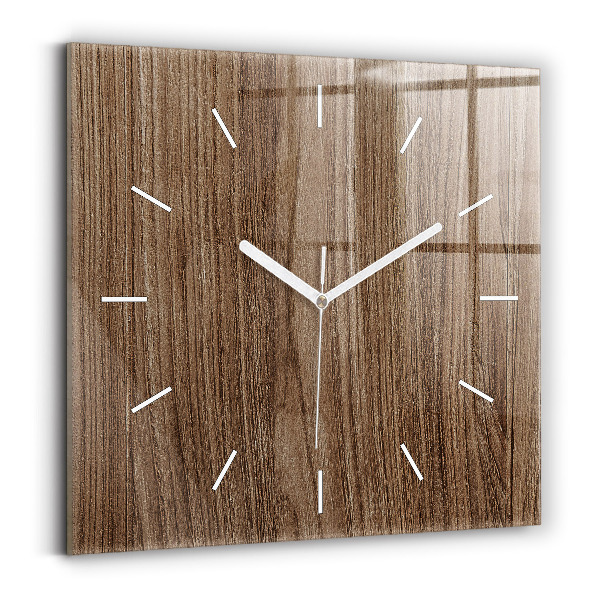 Reloj de pared cuadrado Madera oscura