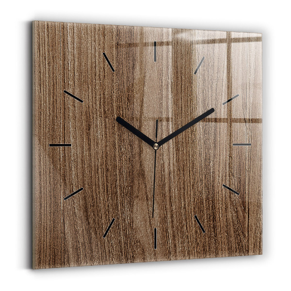 Reloj de pared cuadrado Madera oscura