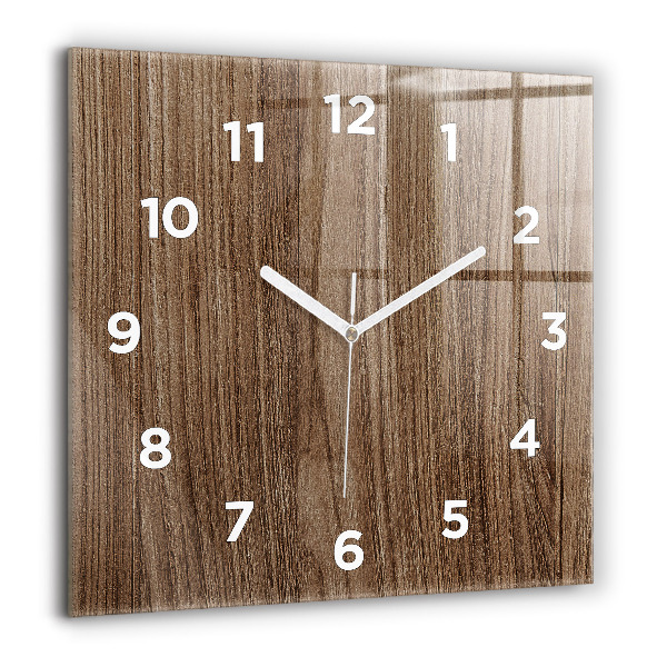 Reloj de pared cuadrado Madera oscura