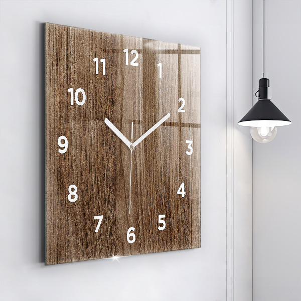 Reloj de pared cuadrado Madera oscura