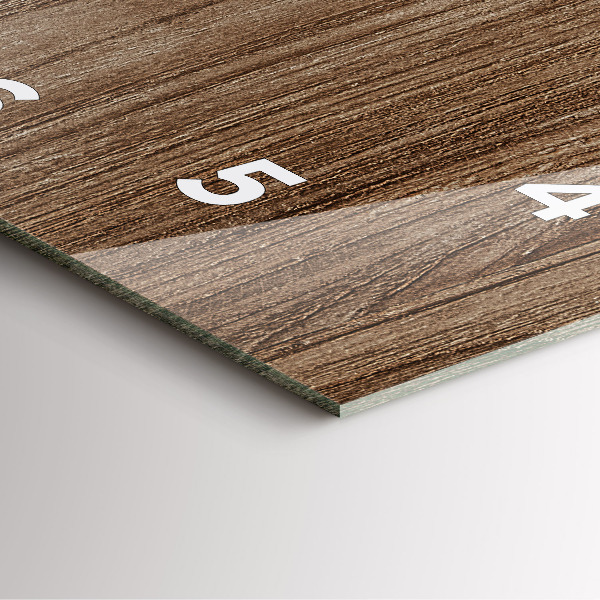 Reloj de pared cuadrado Madera oscura