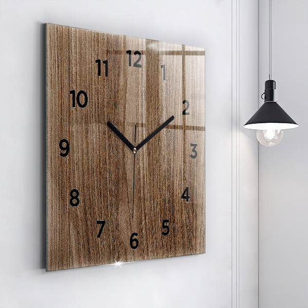 Reloj de pared cuadrado Madera oscura
