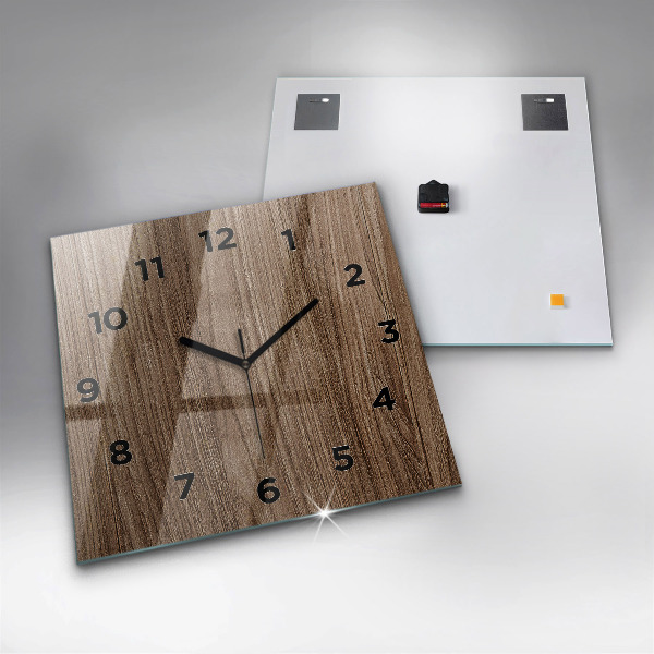 Reloj de pared cuadrado Madera oscura
