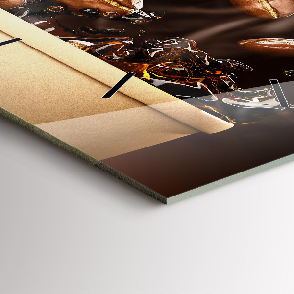 Reloj cuadrado Café caliente