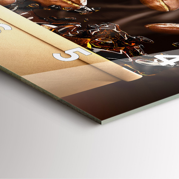 Reloj cuadrado Café caliente