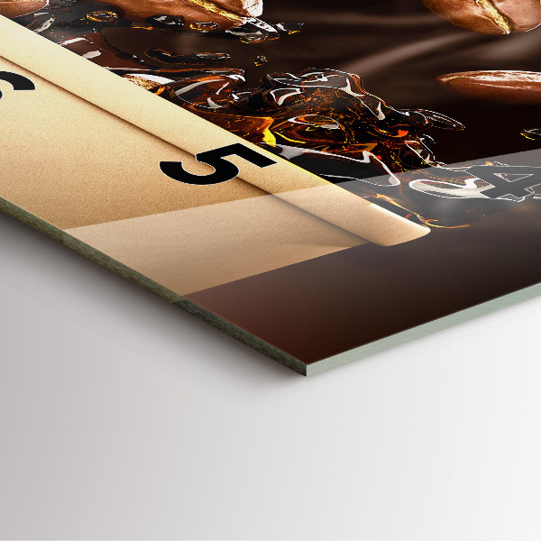 Reloj cuadrado Café caliente