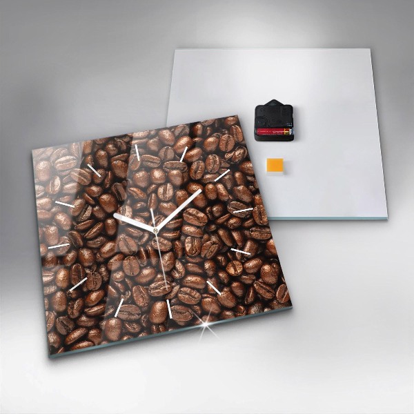Reloj cuadrado Café en grano