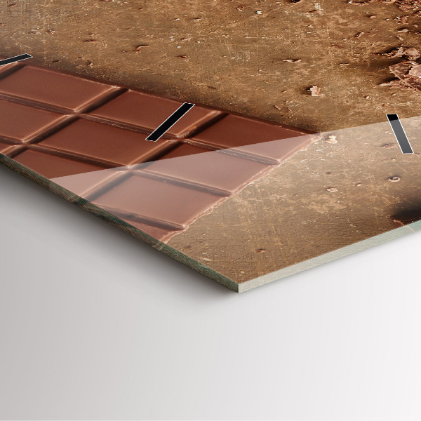 Reloj de pared cuadrado Barritas de chocolate