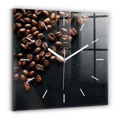 Reloj cuadrado Granos de café
