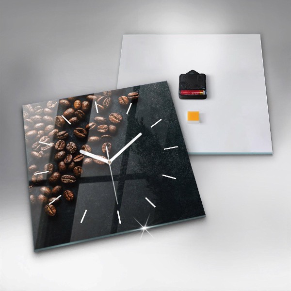 Reloj cuadrado Granos de café