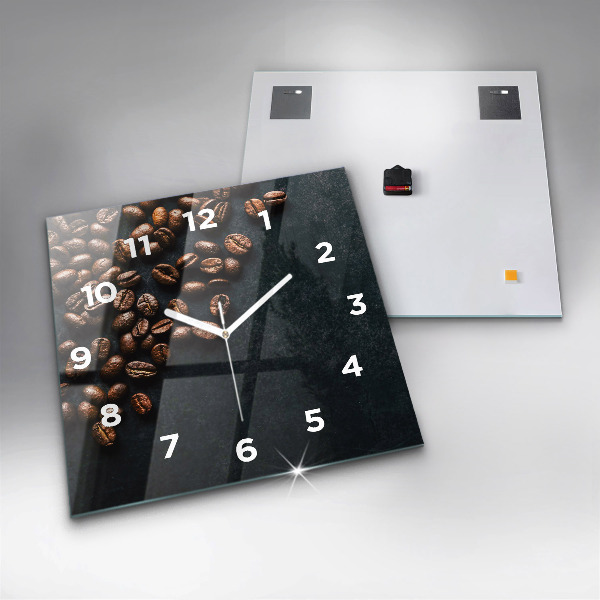 Reloj cuadrado Granos de café