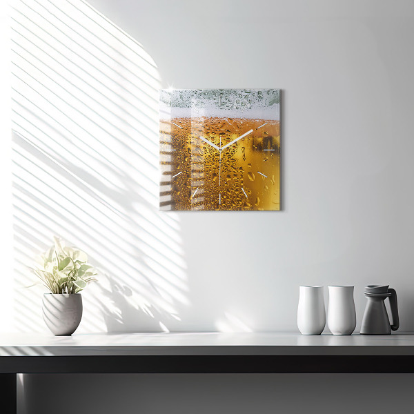 Reloj de pared cuadrado Jarra de cerveza