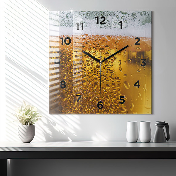 Reloj de pared cuadrado Jarra de cerveza