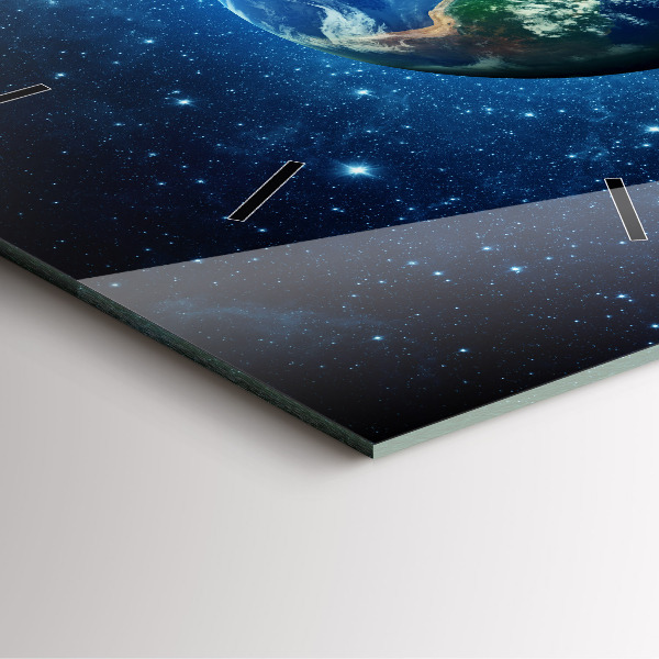 Reloj de pared cuadrado La Tierra y la galaxia - NASA