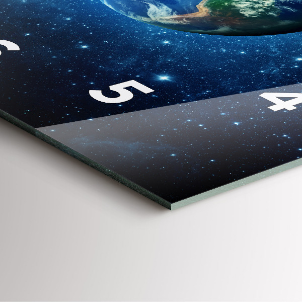 Reloj de pared cuadrado La Tierra y la galaxia - NASA