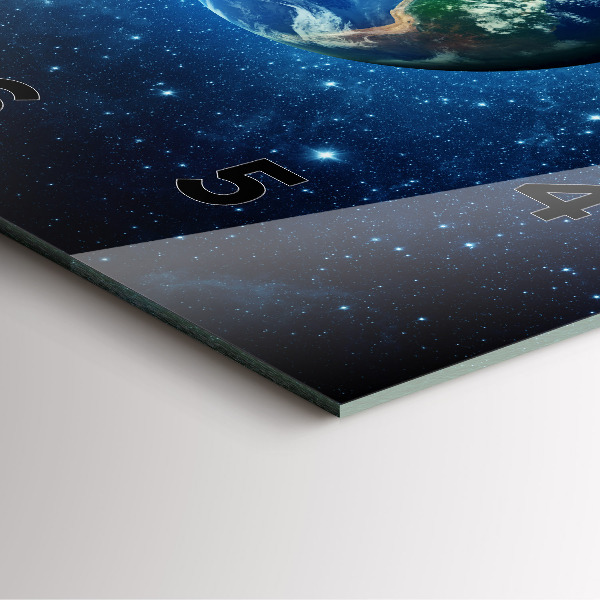 Reloj de pared cuadrado La Tierra y la galaxia - NASA