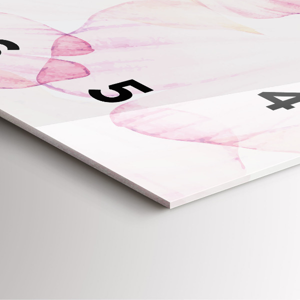 Reloj cuadrado Pétalos de acuarela