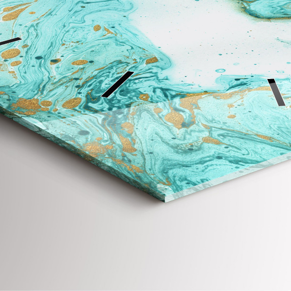 Reloj cuadrado Textura de mármol