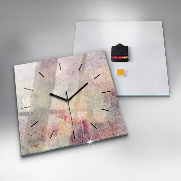 Reloj cuadrado Abstracción pintada