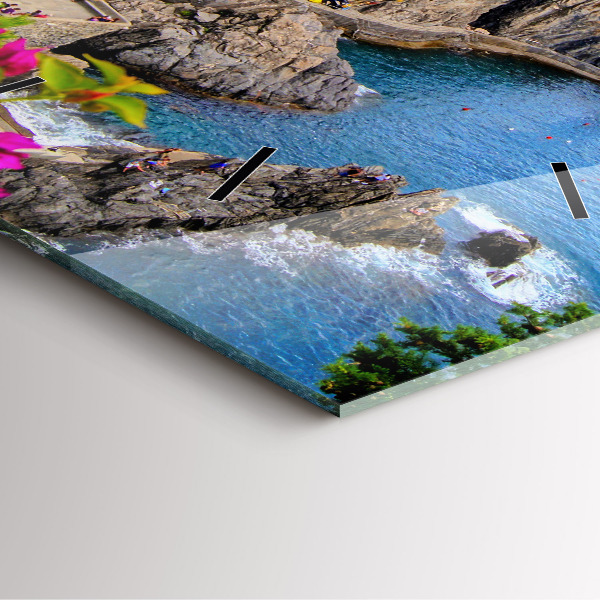 Reloj de pared cuadrado Costa de Cinque Terre