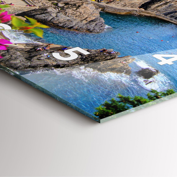 Reloj de pared cuadrado Costa de Cinque Terre