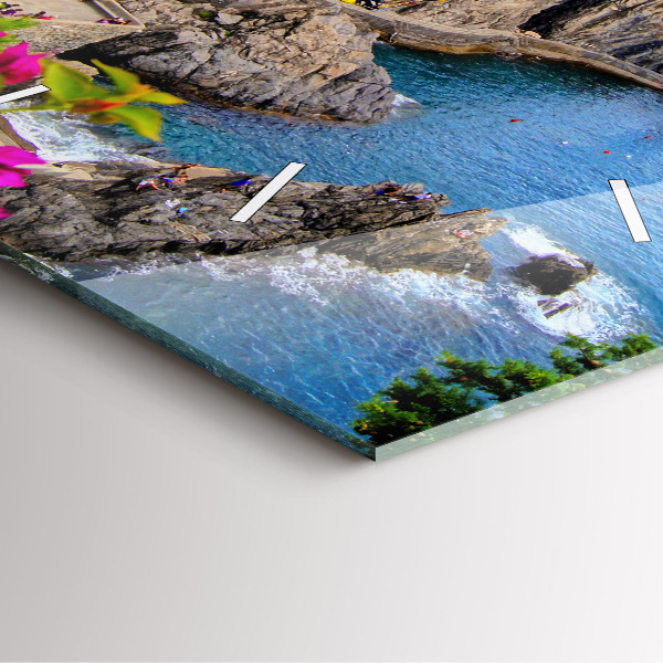 Reloj de pared cuadrado Costa de Cinque Terre