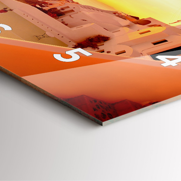 Reloj cuadrado Antiguo molino de viento en Santorini