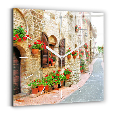 Reloj cuadrado Calle pintoresca