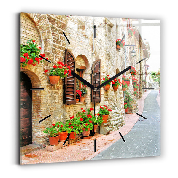 Reloj cuadrado Calle pintoresca