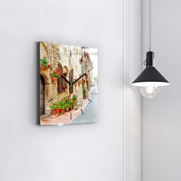 Reloj cuadrado Calle pintoresca