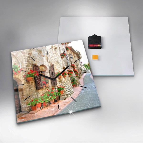 Reloj cuadrado Calle pintoresca