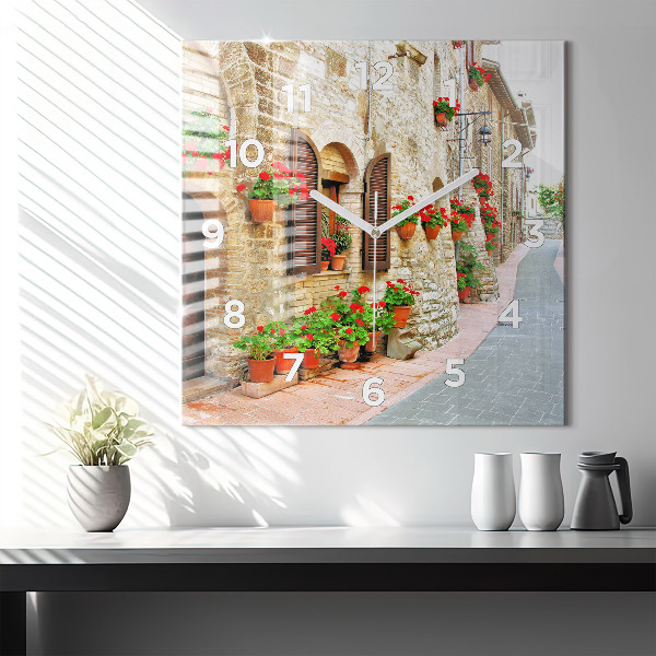 Reloj cuadrado Calle pintoresca